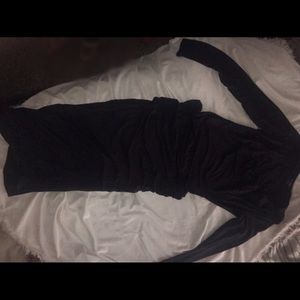 Bodycon midi navy blue bebe dress